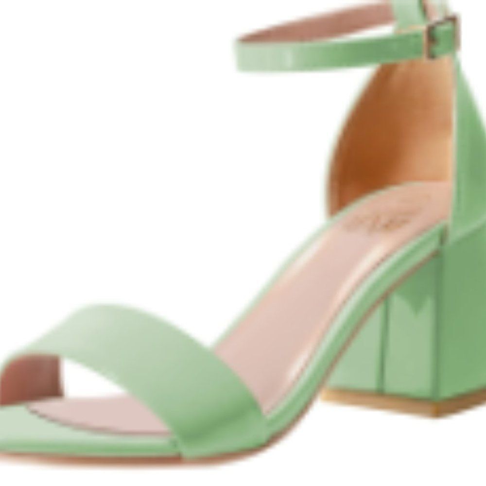 Women's Chunky Heels, Open Toe Block Heels Low Heel Dress Shoe size 7